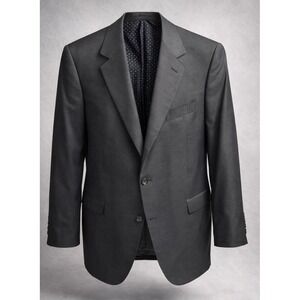 Copley Mens Blazer 48W Gray Reda Super 130s Wool Union Made Canada Double Vent